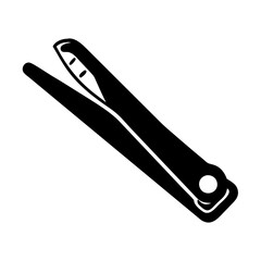 nail clippers icon, nail clippers silhouette vector illustration-simple silhouette illustration of nail clippers,nail clippers vector