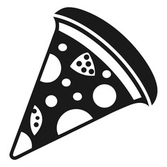 silhouette pizza clipart on white background