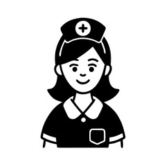 nurse icon, nurse silhouette vector illustration-simple silhouette illustration of nurse,nurse vector