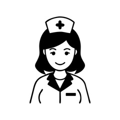 nurse icon, nurse silhouette vector illustration-simple silhouette illustration of nurse,nurse vector