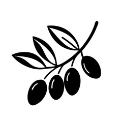 olive branch icon, olive branch silhouette vector illustration-simple silhouette illustration of olive branch,olive branch vector
