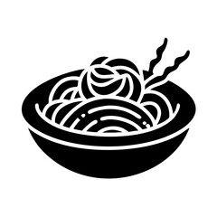pasta icon, pasta silhouette vector illustration-simple silhouette illustration of pasta,pasta vector