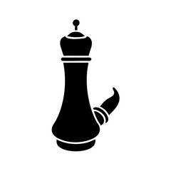 pepper grinder icon, pepper grinder silhouette vector illustration-simple silhouette illustration of pepper grinder,pepper grinder vector