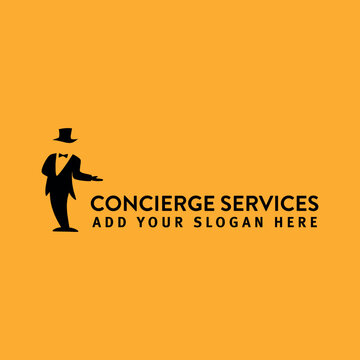 concierge service logo design vector