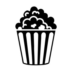 popcorn bucket icon, popcorn bucket silhouette vector illustration-simple silhouette illustration of popcorn bucket,popcorn bucket vector