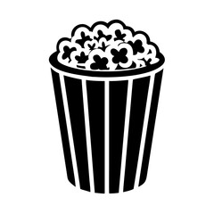 popcorn bucket icon, popcorn bucket silhouette vector illustration-simple silhouette illustration of popcorn bucket,popcorn bucket vector