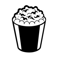 popcorn bucket icon, popcorn bucket silhouette vector illustration-simple silhouette illustration of popcorn bucket,popcorn bucket vector