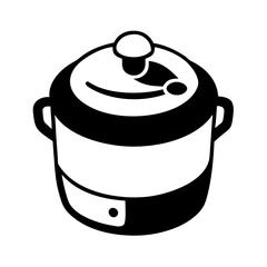 pressure cooker icon, pressure cooker silhouette vector illustration-simple silhouette illustration of pressure cooker,pressure cooker vector