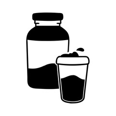 pre workout drink icon, pre workout drink silhouette vector illustration-simple silhouette illustration of pre workout drink,pre workout drink vector