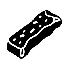 protein bar icon, protein bar silhouette vector illustration-simple silhouette illustration of protein bar,protein bar vector
