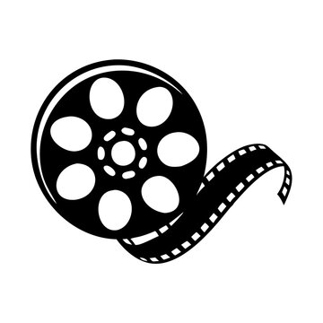 recommend clip art: reel of film icon, reel of film silhouette vector illustration-simple silhouette illustration of reel of film,reel of film vector