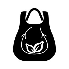 reusable bag icon, reusable bag silhouette vector illustration-simple silhouette illustration of reusable bag,reusable bag vector