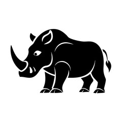 rhino icon, rhino silhouette vector illustration-simple silhouette illustration of rhino,rhino vector