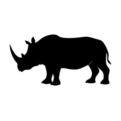 rhino icon, rhino silhouette vector illustration-simple silhouette illustration of rhino,rhino vector
