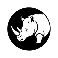 rhino icon, rhino silhouette vector illustration-simple silhouette illustration of rhino,rhino vector