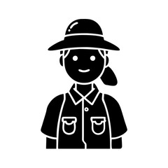 safari guide icon, safari guide silhouette vector illustration-simple silhouette illustration of safari guide,safari guide vector