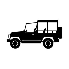 safari jeep icon, safari jeep silhouette vector illustration-simple silhouette illustration of safari jeep,safari jeep vector