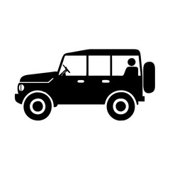 safari jeep icon, safari jeep silhouette vector illustration-simple silhouette illustration of safari jeep,safari jeep vector