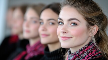Obraz premium Models, happy, fashion, beauty, close-up