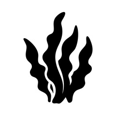 seaweed icon, seaweed silhouette vector illustration-simple silhouette illustration of seaweed,seaweed vector © MdShahariar