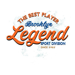 Slogan t-shirt design, vector illustration artistic element retro art, to be great, brooklyn, increase, urban, sport division, underground, freedom, nyc, new york city.