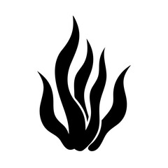 seaweed icon, seaweed silhouette vector illustration-simple silhouette illustration of seaweed,seaweed vector © MdShahariar