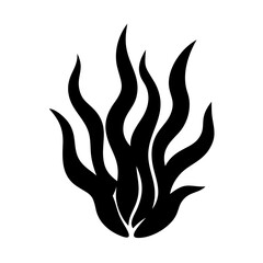 seaweed icon, seaweed silhouette vector illustration-simple silhouette illustration of seaweed,seaweed vector