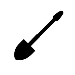 shovel icon, shovel silhouette vector illustration-simple silhouette illustration of shovel,shovel vector
