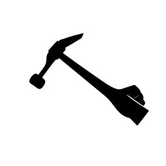 sledgehammer icon, sledgehammer silhouette vector illustration-simple silhouette illustration of sledgehammer,sledgehammer vector