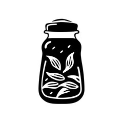spice jar icon, spice jar silhouette vector illustration-simple silhouette illustration of spice jar,spice jar vector
