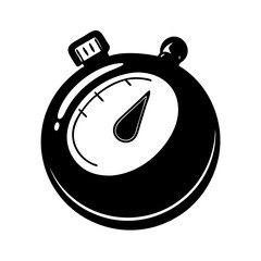 stopwatch icon, stopwatch silhouette vector illustration-simple silhouette illustration of stopwatch,stopwatch vector