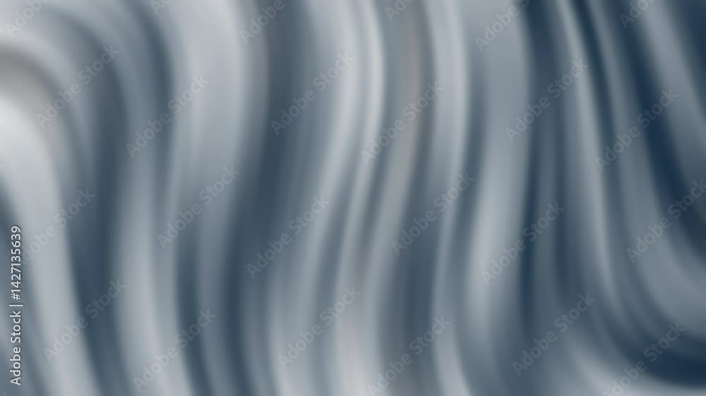 Poster an abstract depiction of flowing waves in shades of blue and gray, creating a smooth and calming vis