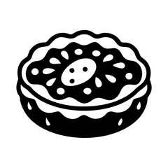 tart icon, tart silhouette vector illustration-simple silhouette illustration of tart,tart vector