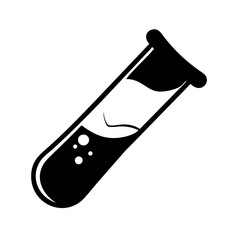 test tube icon, test tube silhouette vector illustration-simple silhouette illustration of test tube,test tube vector