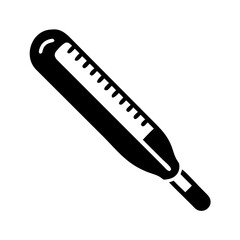 thermometer icon, thermometer silhouette vector illustration-simple silhouette illustration of thermometer,thermometer vector