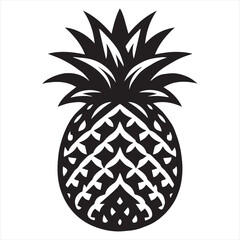 Obraz premium Pineapple Vector art illustration with leaves