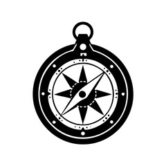 Fototapeta premium vintage compass icon, vintage compass silhouette vector illustration-simple silhouette illustration of vintage compass,vintage compass vector