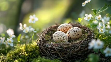 Fototapeta premium Easter eggs light theme