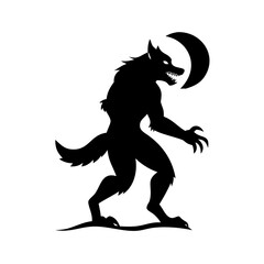 werewolf icon, werewolf silhouette vector illustration-simple silhouette illustration of werewolf,werewolf vector