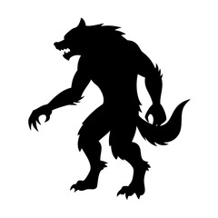 werewolf icon, werewolf silhouette vector illustration-simple silhouette illustration of werewolf,werewolf vector