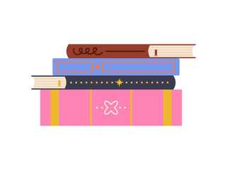 Vector stack of books isolated on white backgroud