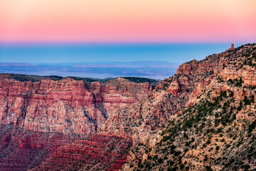 Spectacular view from the south rim of the Grand Canyon in Arizona