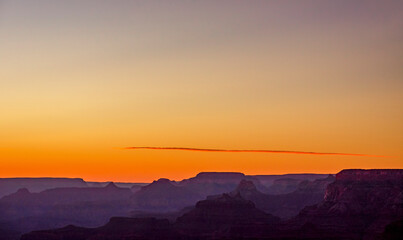 Spectacular view from the south rim of the Grand Canyon in Arizona