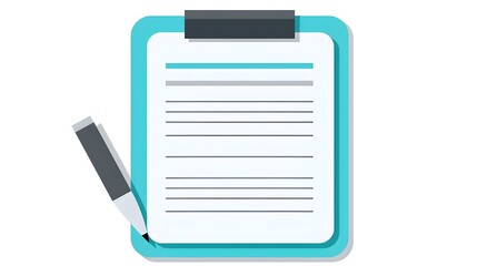 Professional Pad Text Vector Icon Bicolor Flat Symbol