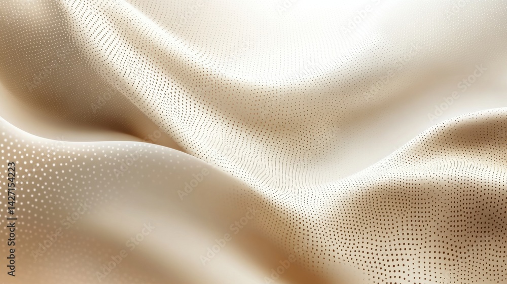 Poster abstract background with soft ecru tones dotted design and eggshell paper texture