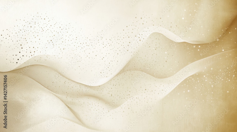 Poster abstract background with soft ecru tones dotted design and eggshell paper texture