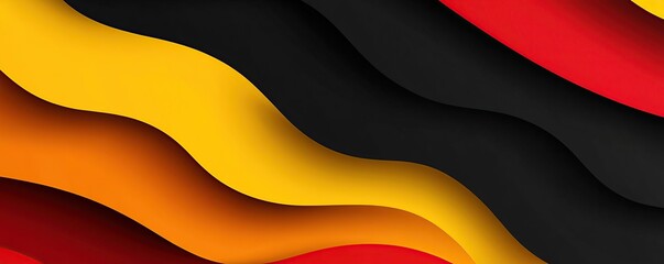 Naklejka premium Modern geometric background with German flag colors of red, black, yellow, and white