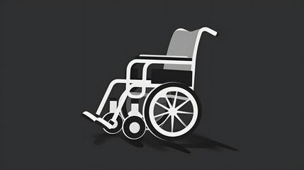 Fototapeta premium Professional Wheelchair Glyph Icon in Bicolor Flat Style for Accessibility Designs