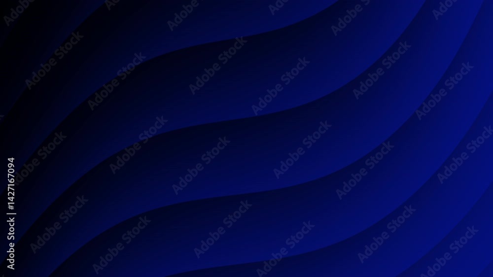 Poster a smooth, abstract wavy pattern in various shades of blue, creating a calming and modern visual effe