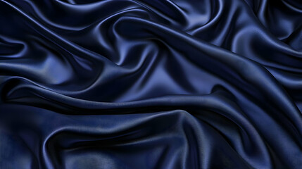 Obraz premium Deep Blue Satin Fabric Drape